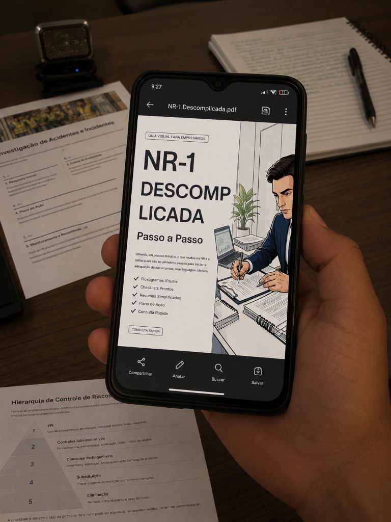 NR-1 Descomplicada no Celular com Materiais Impressos